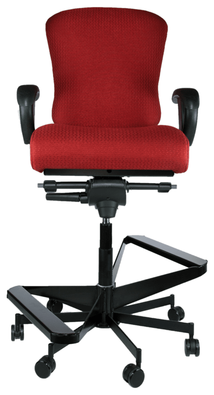 3150-2StepTaskStool-Red-Front