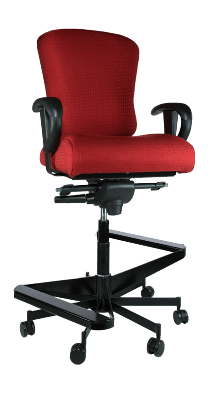 3150-2StepTaskStool-Red-Quarter