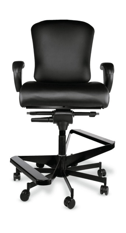 3152-2StepTaskStool-Black-Front