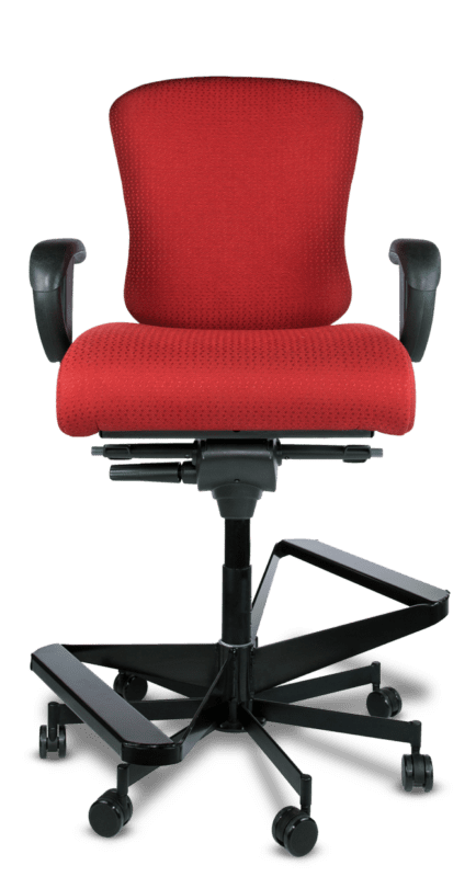 3152-2StepTaskStool-Red-Front