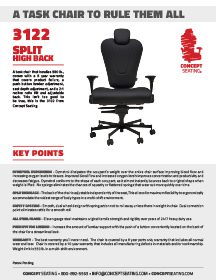 3122 Split High Back Chair Specs thumb